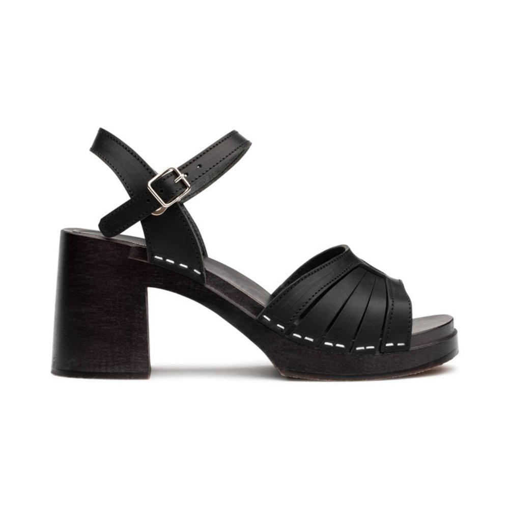 Swedish Hasbeens black strap sandal size 40 (US 9)